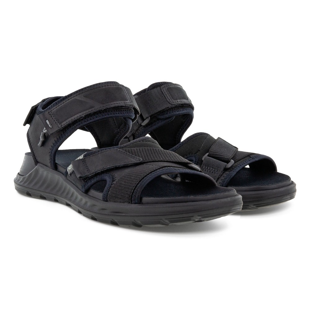 ECCO Mens Sandals Black - Exowrap 3S Velcro - FUP-703418